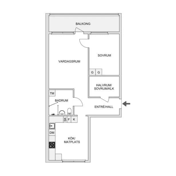 Planritning för Tvetgatan 251