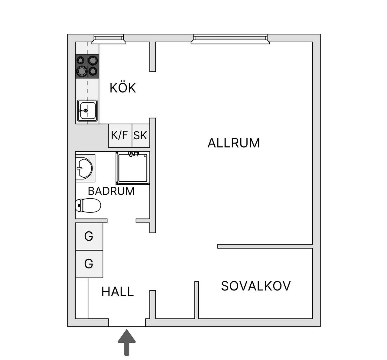 Floor plan for Edinsvägen 3