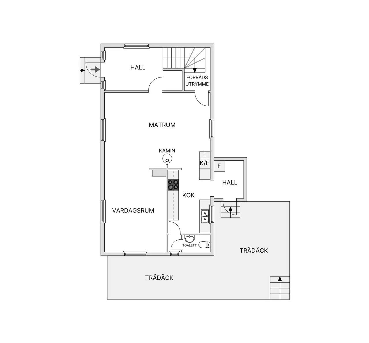 Floor plan for Gamla Porrarpsvägen 5
