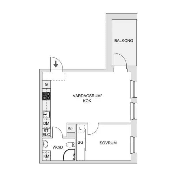 Planritning för Rimfrostgränd 5