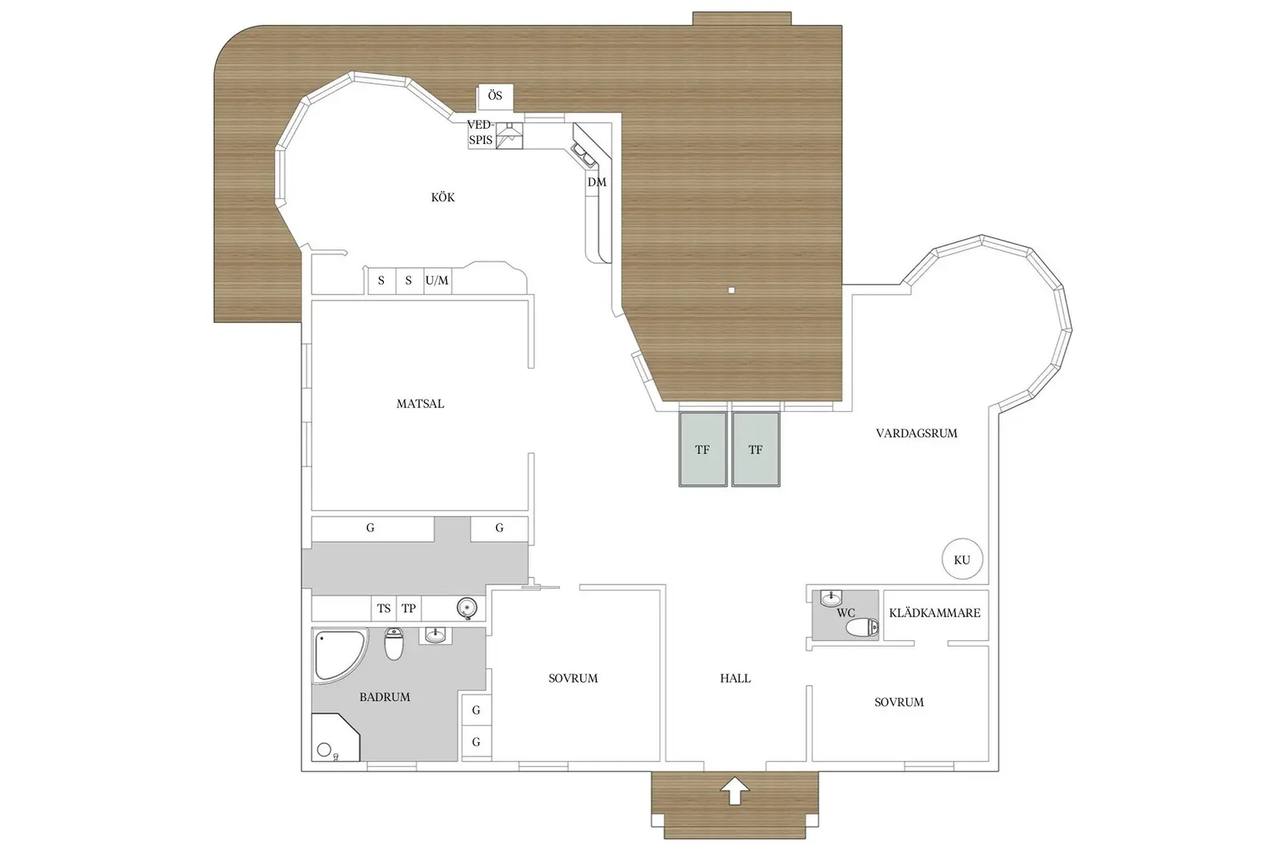 Floor plan for Lövängsvägen 1B