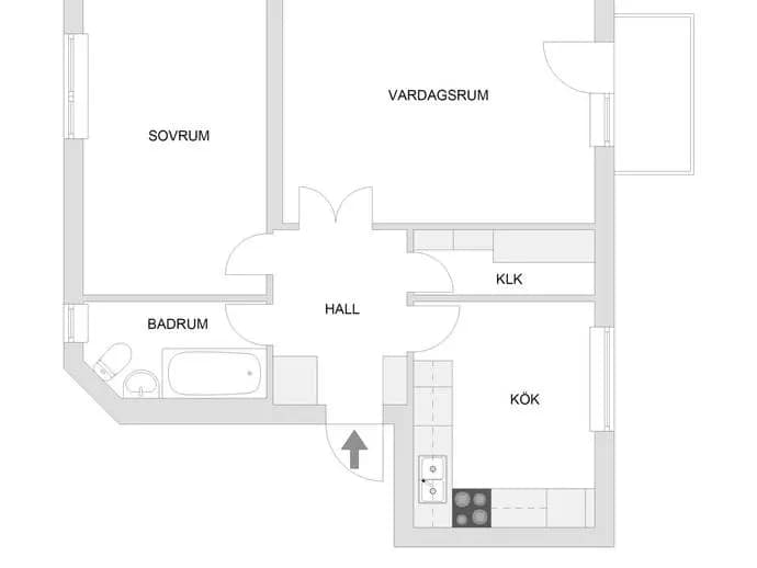 Floor plan for Domarvägen 5
