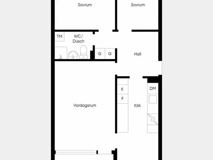 Floor plan for Sjöåkravägen 54B