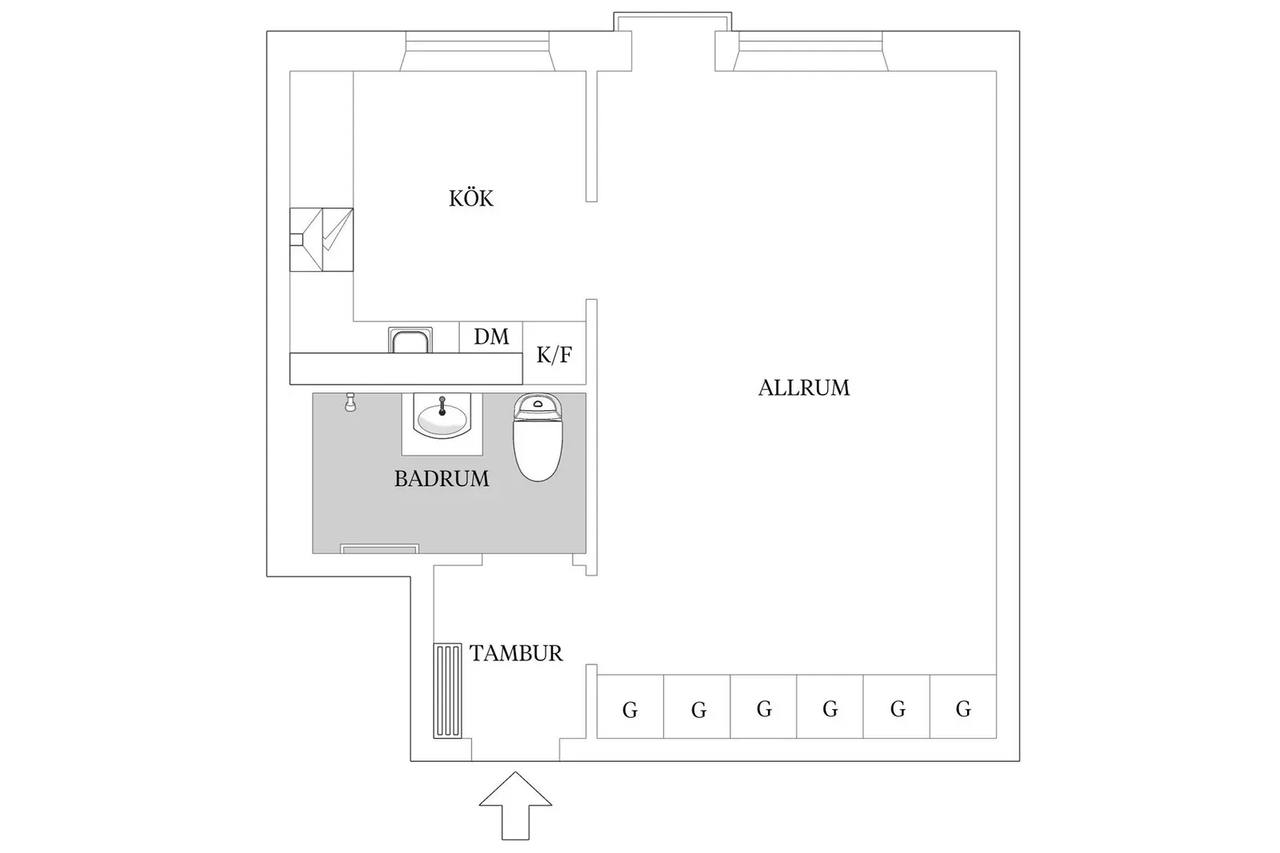 Planritning för Virvelvindsgatan 20B