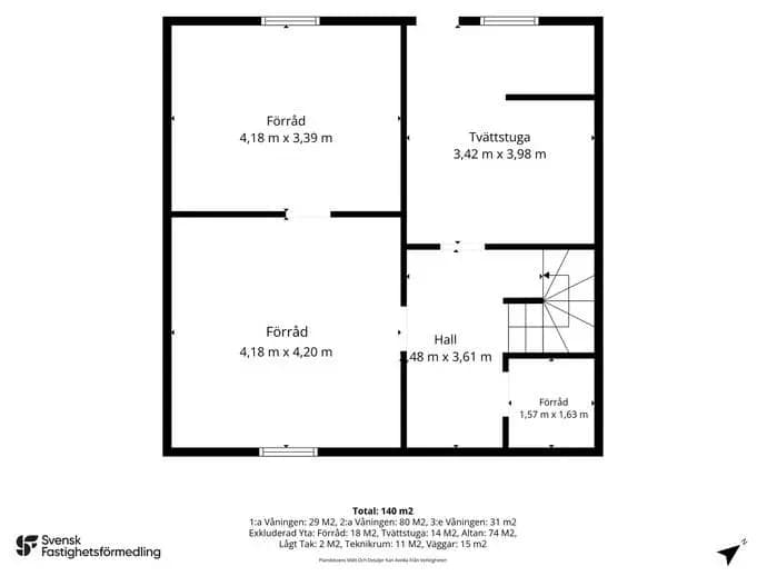 Floor plan for Folketshusvägen 19