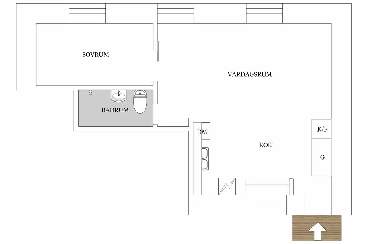 Floor plan for Smedjegatan 4 C