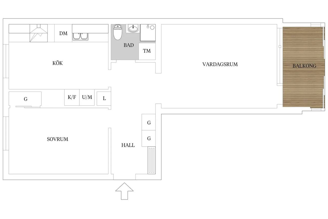Floor plan for Liedbergsgatan 45C