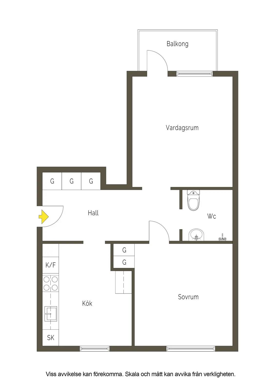 Floor plan for Sågenvägen 4