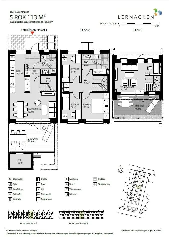 Floor plan for Gustavsgatan 30H