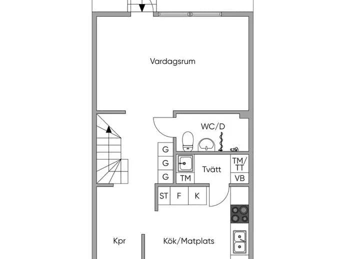Floor plan for Oscars väg 7