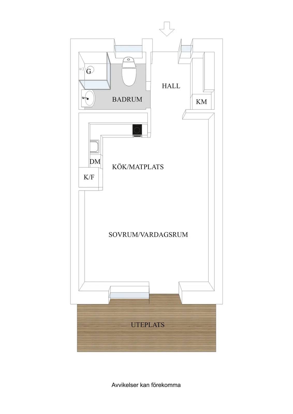 Floor plan for Fontängatan 5C