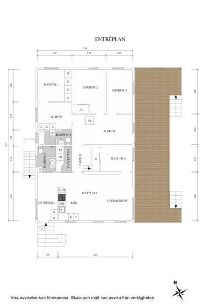 Floor plan for Bodaängsvägen 13