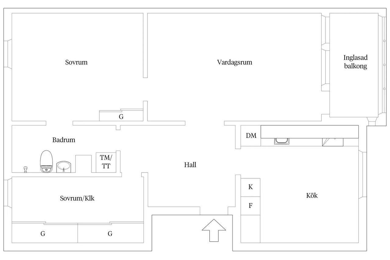 Floor plan for Kongahällagatan 51