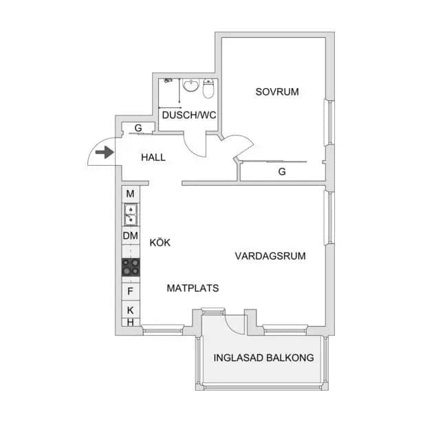 Floor plan for Vasavägen 29, 10tr