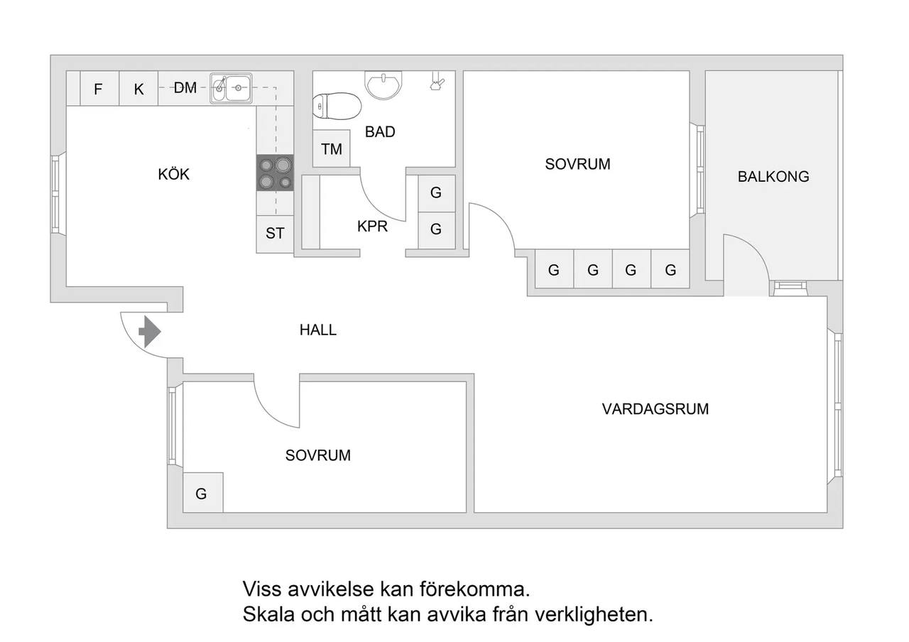 Floor plan for Kajutan 21