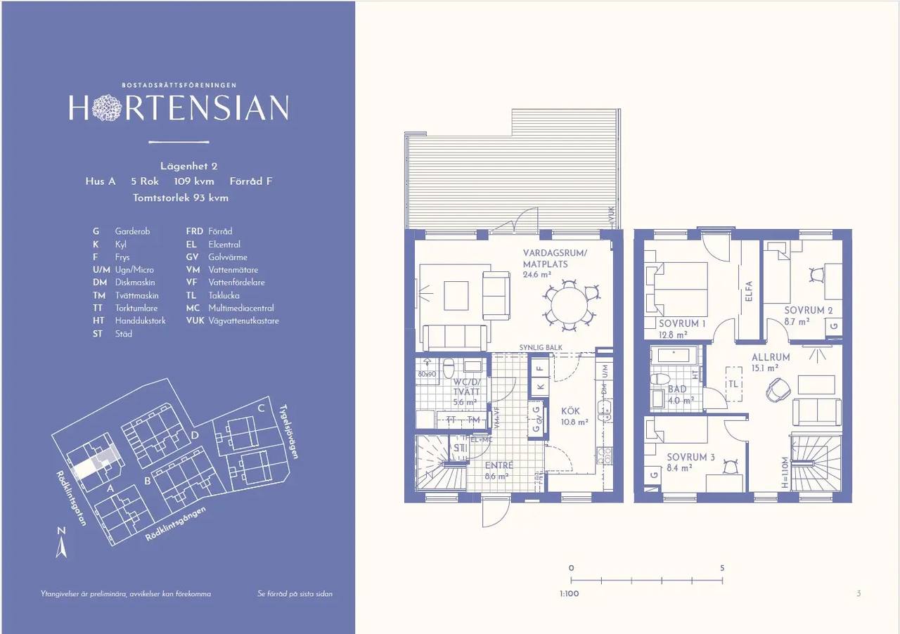 Floor plan for Rödklintsgatan 8L