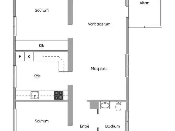 Planritning för Rättviksvägen 64C