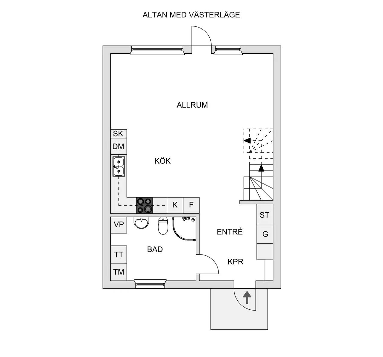 Floor plan for Televägen 12K