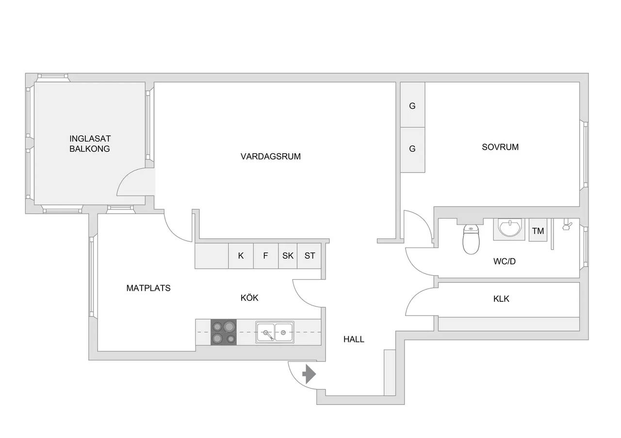 Floor plan for Veckovägen 23