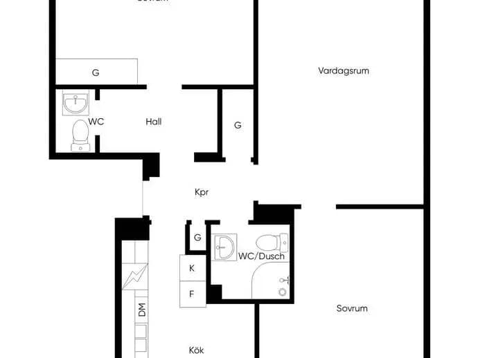 Floor plan for Johannesbergsvägen 10