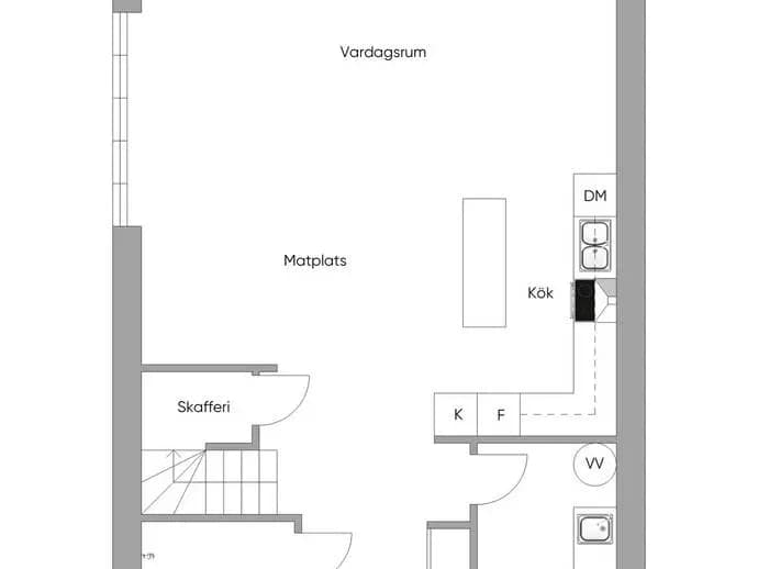 Planritning för Julias väg 43A