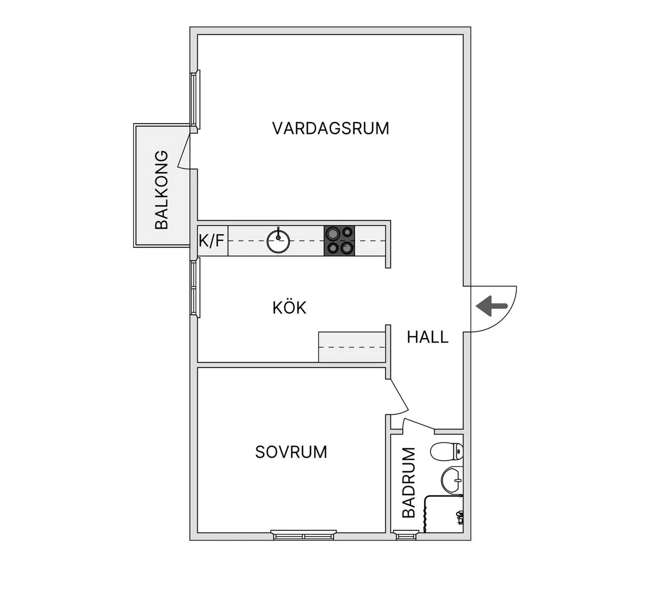 Planritning för Ågrensgatan 8
