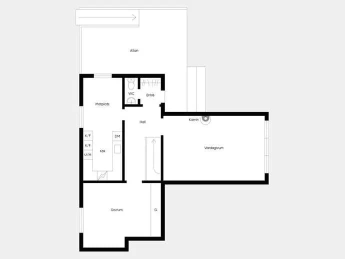 Floor plan for Textilgatan 7B