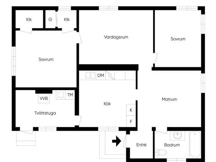 Floor plan for Plantvägen 18