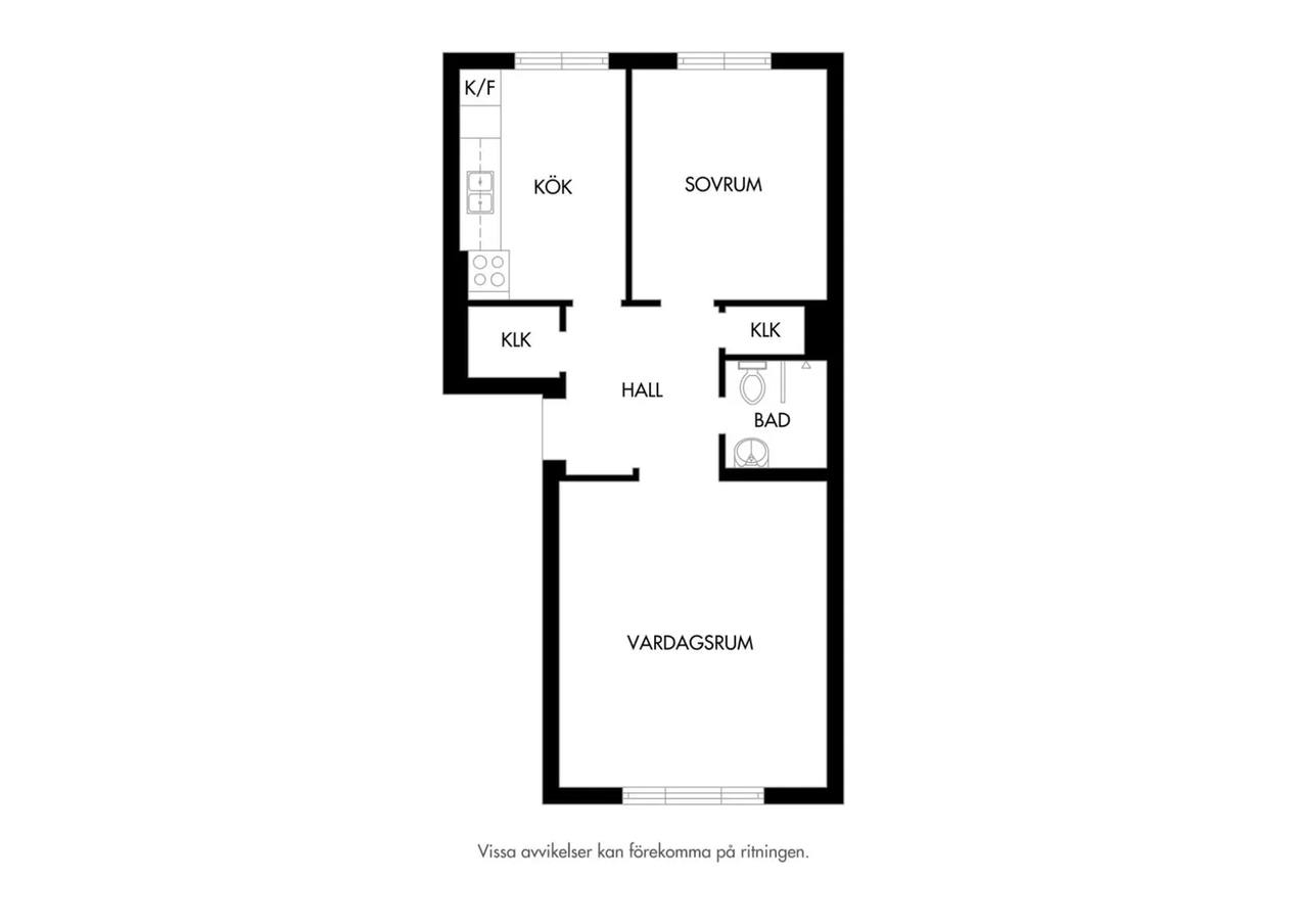 Floor plan for Lönngatan 60C