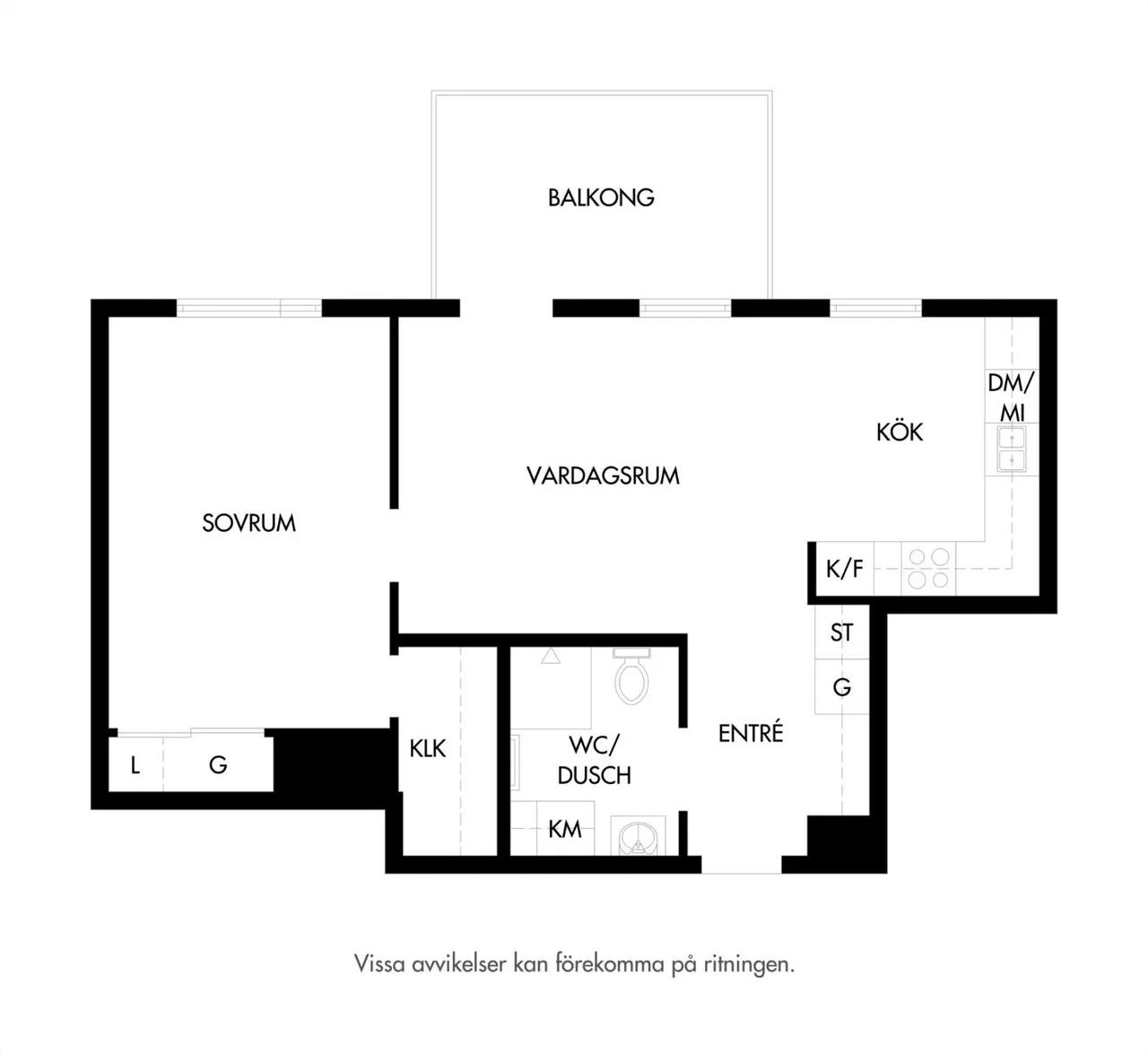 Floor plan for Dockgatan 25A