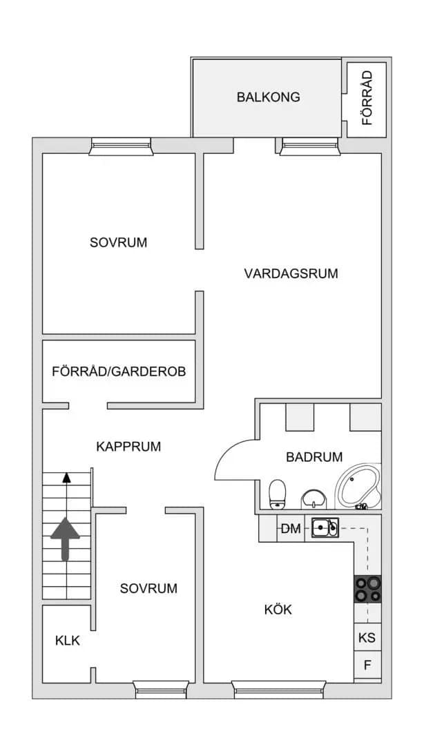 Floor plan for Hemmansgatan 263