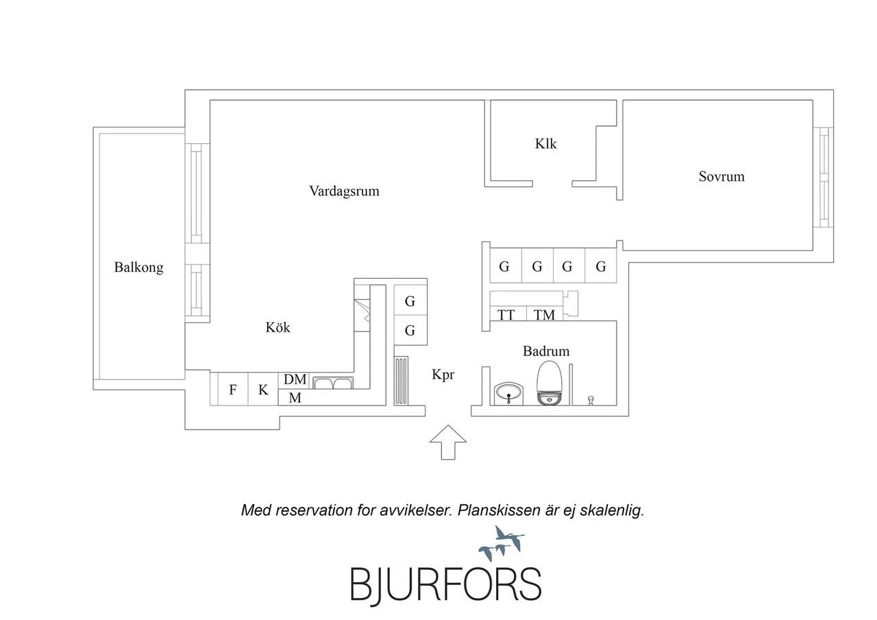 Planritning för Banmästargatan 8