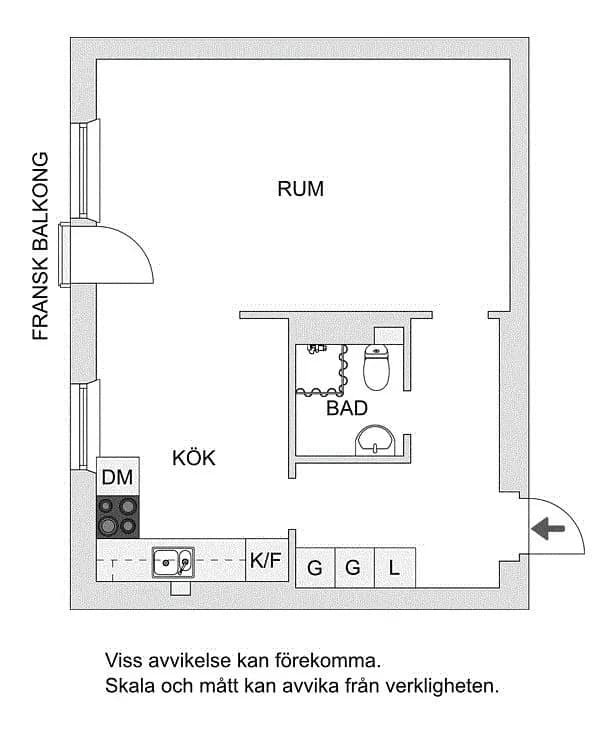 Floor plan for Holmgatan 5