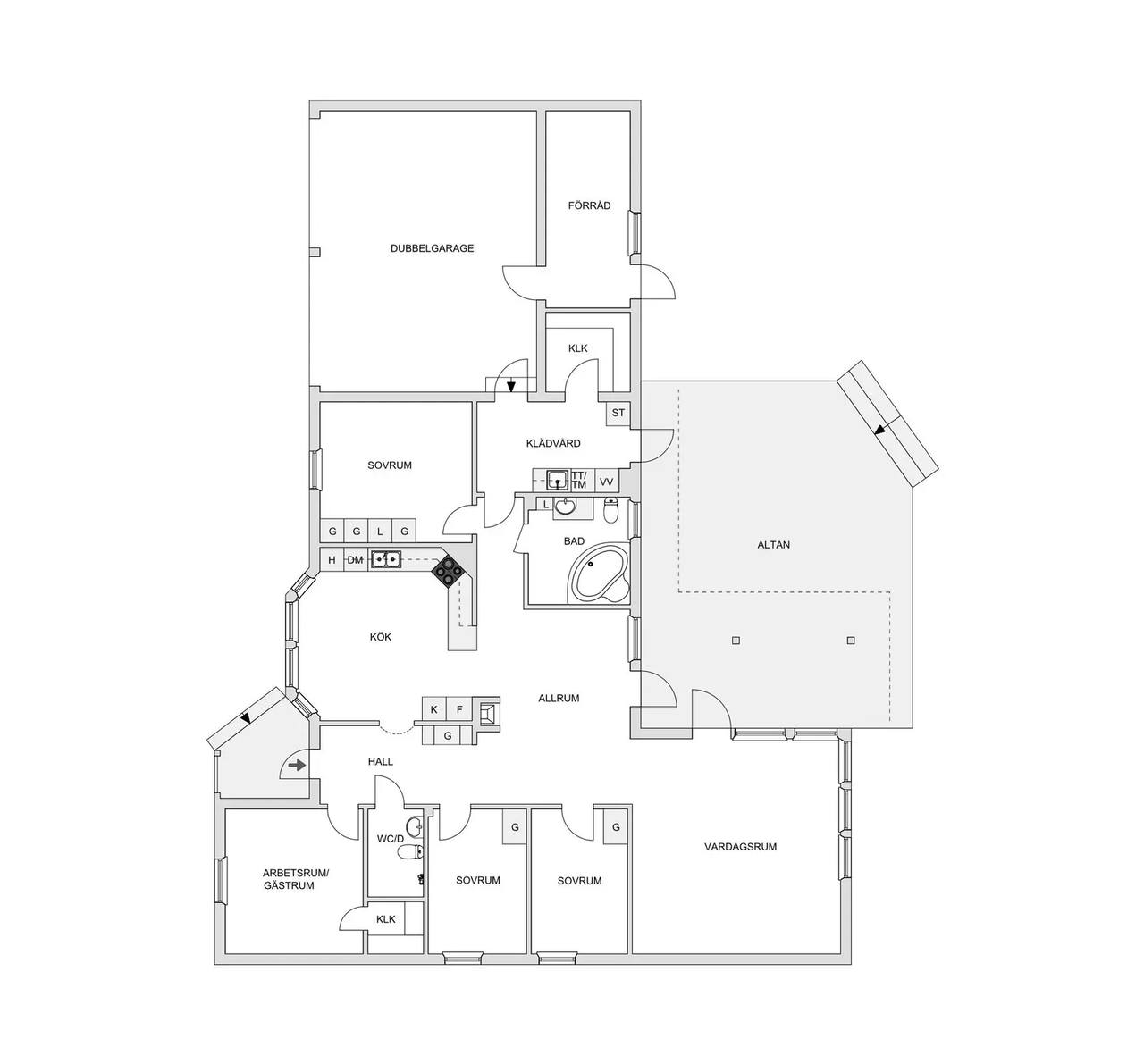 Floor plan for Fjuckby Nyåker 4