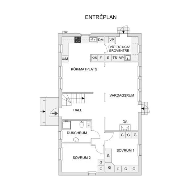 Floor plan for Tömvägen 22