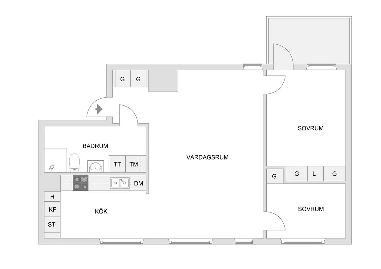 Floor plan for Flygfältsvägen 13