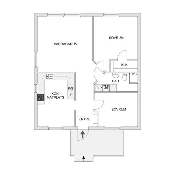Floor plan for Apelvägen 32