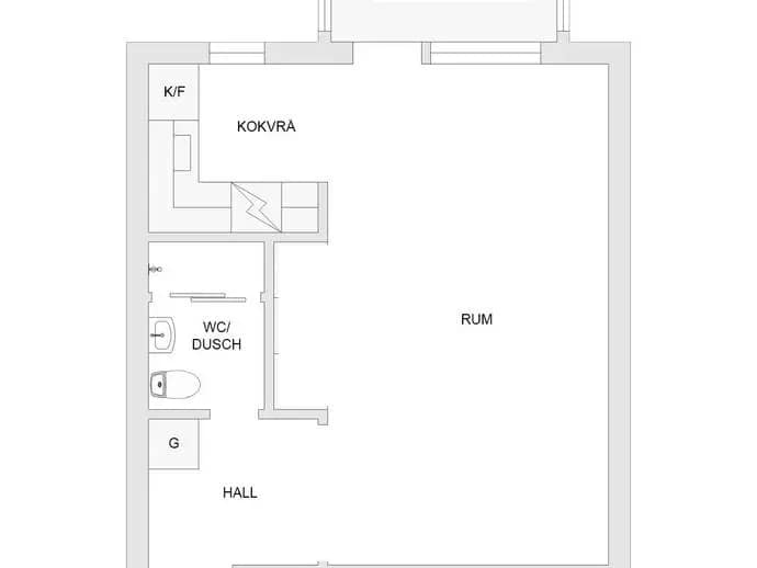 Floor plan for Bryggaregatan 1A