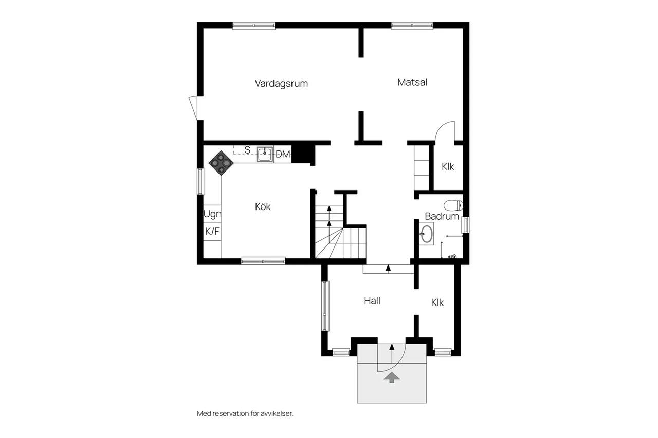 Planritning för Granmovägen 18