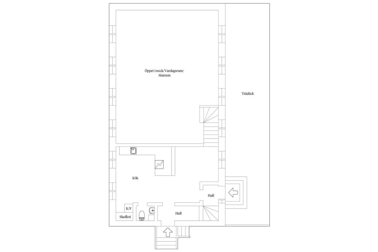 Planritning för Kyrkvägen 7A