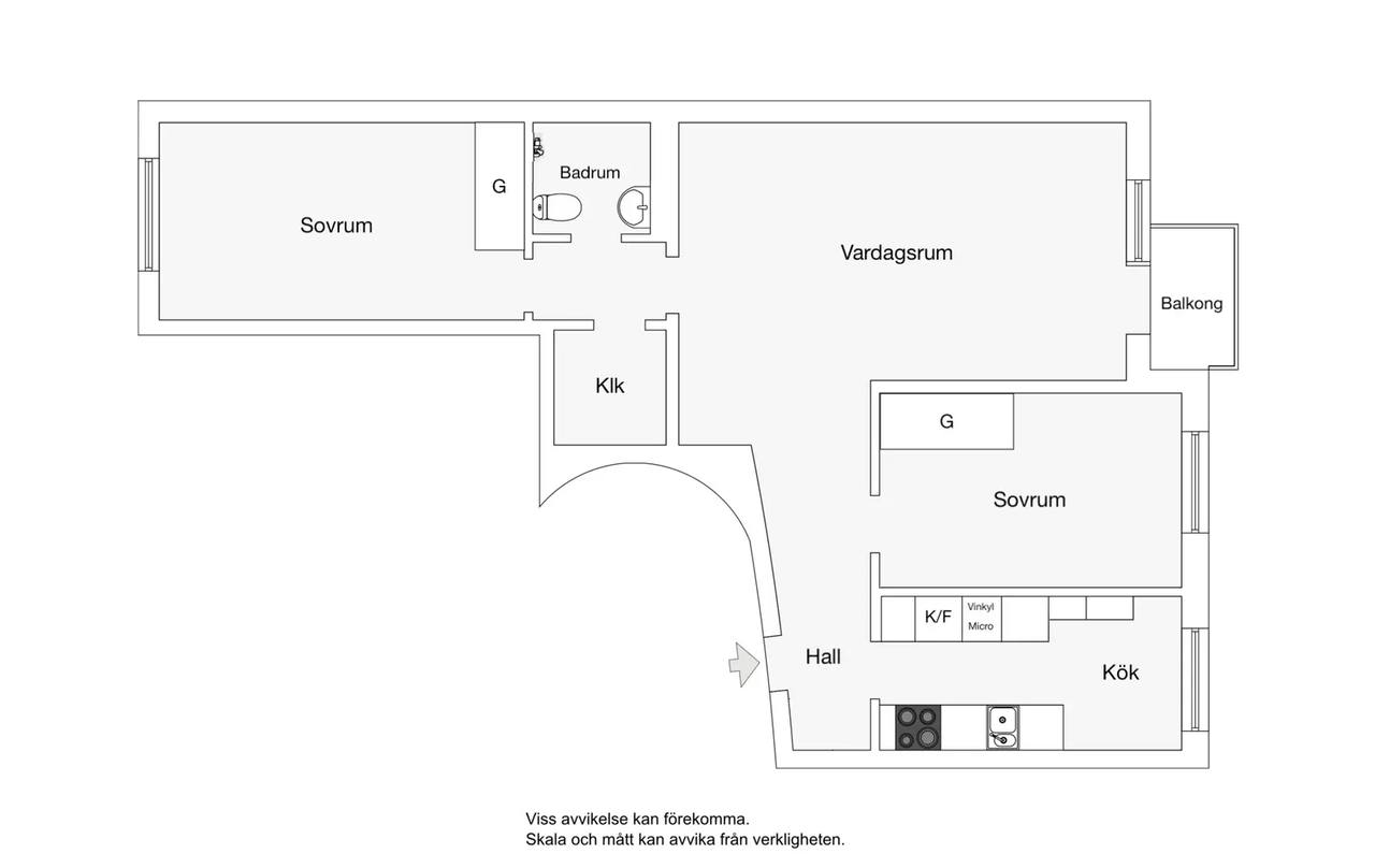 Floor plan for Wollmar Yxkullsgatan 18, 2tr