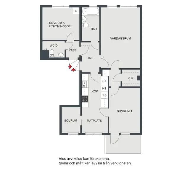 Floor plan for Skäftingebacken 11, 4 tr