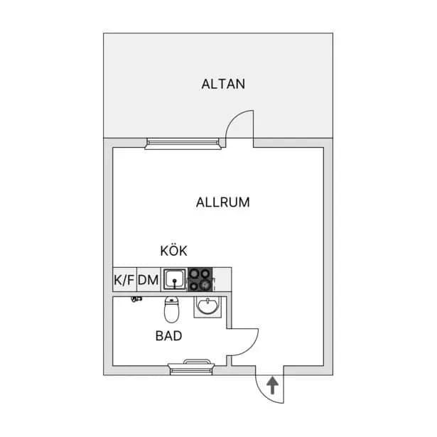 Floor plan for Betaniavägen 30D