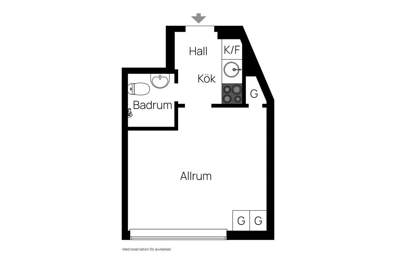 Floor plan for Lidnersgatan 4