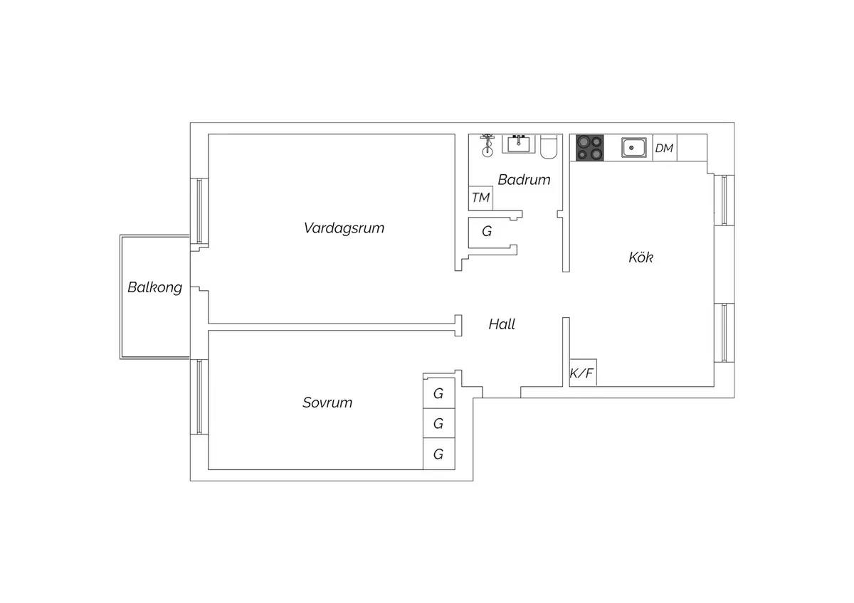 Planritning för Tullportsgatan 35B