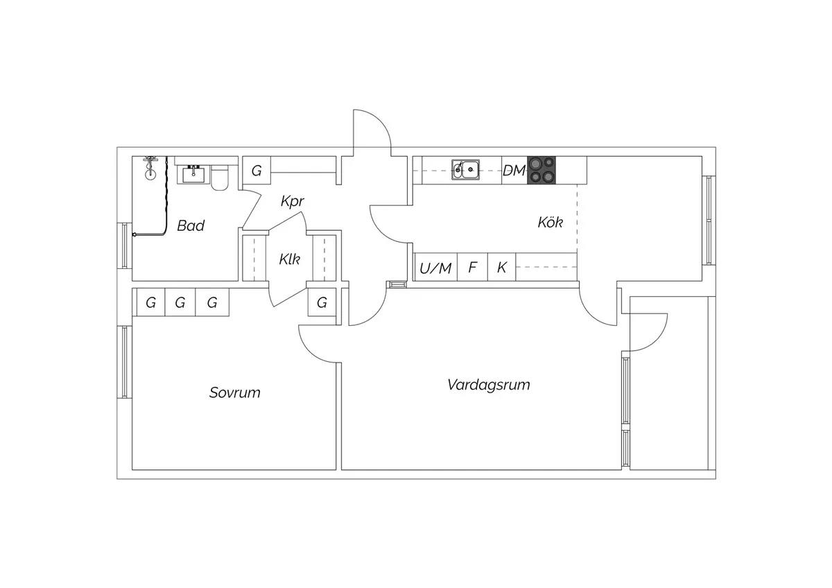 Floor plan for Röda gatan 14B