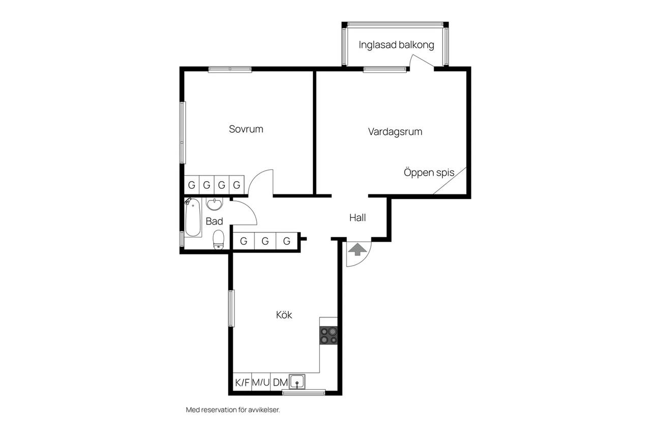 Floor plan for Ringvägen 3 A