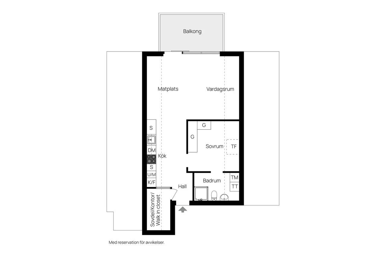 Floor plan for Kaggeholm 14, högst upp!