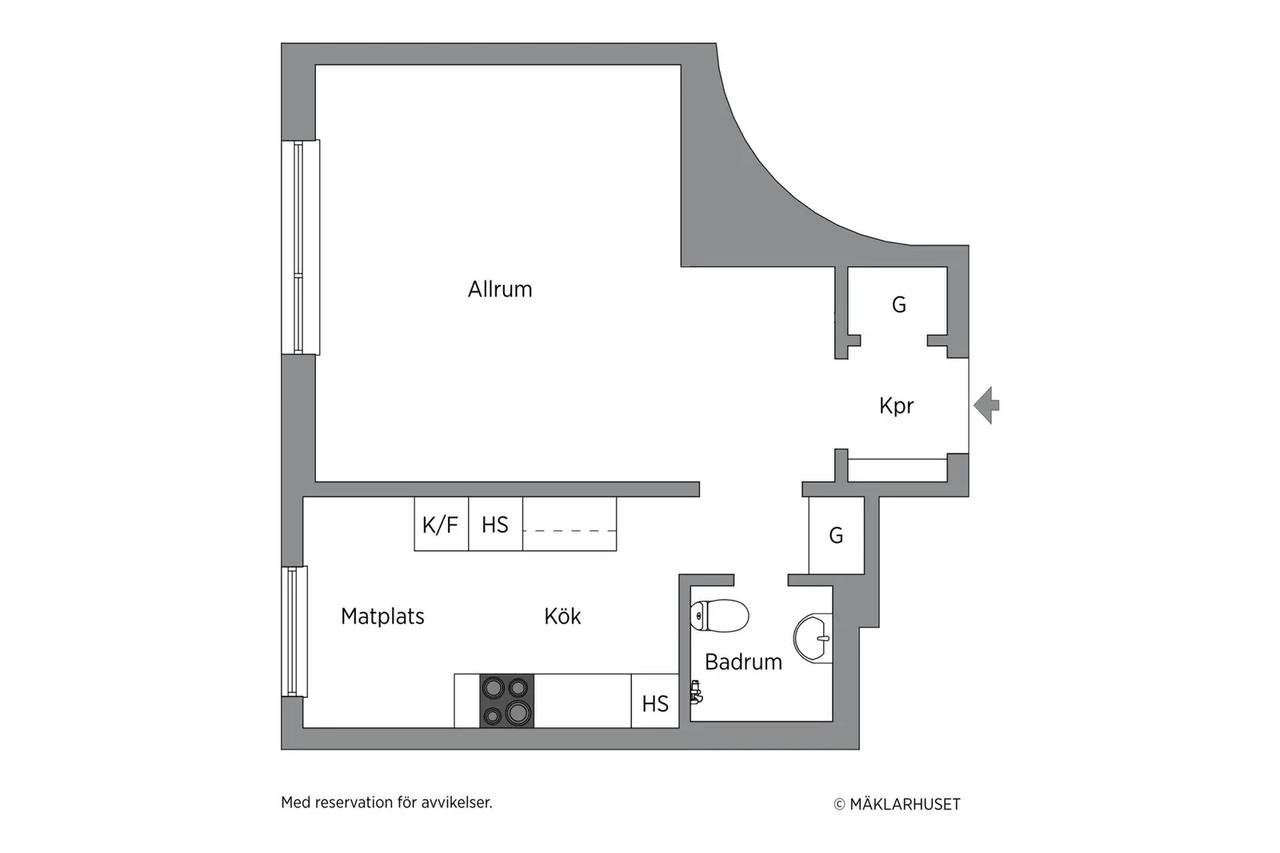 Floor plan for Fågelsången 4