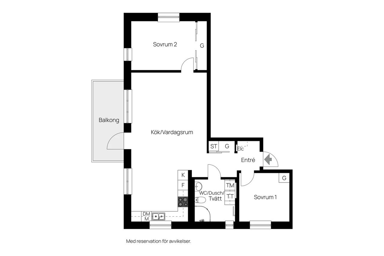 Floor plan for Ranagårdsvägen 14